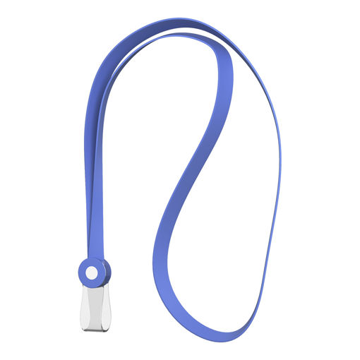 Picture of SILICONE NAME TAG LANYARD GREY BLUE
